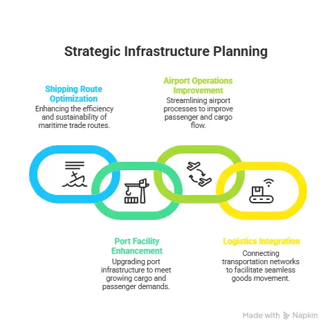 Planning for Shipping, Port and Airport Development, and Logistics infrastracture planning Image at ElevateX Ventures Limited